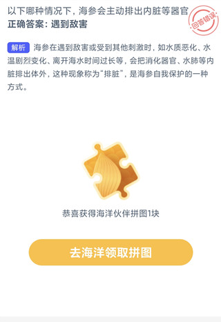 以下哪种情况下，海参会主动排出内脏等器官？