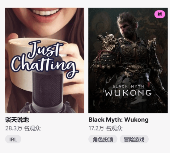 《黑神话：悟空》Twitch观众17.2万！为游戏类最高