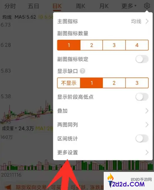 东方财富app如何设置120日均线