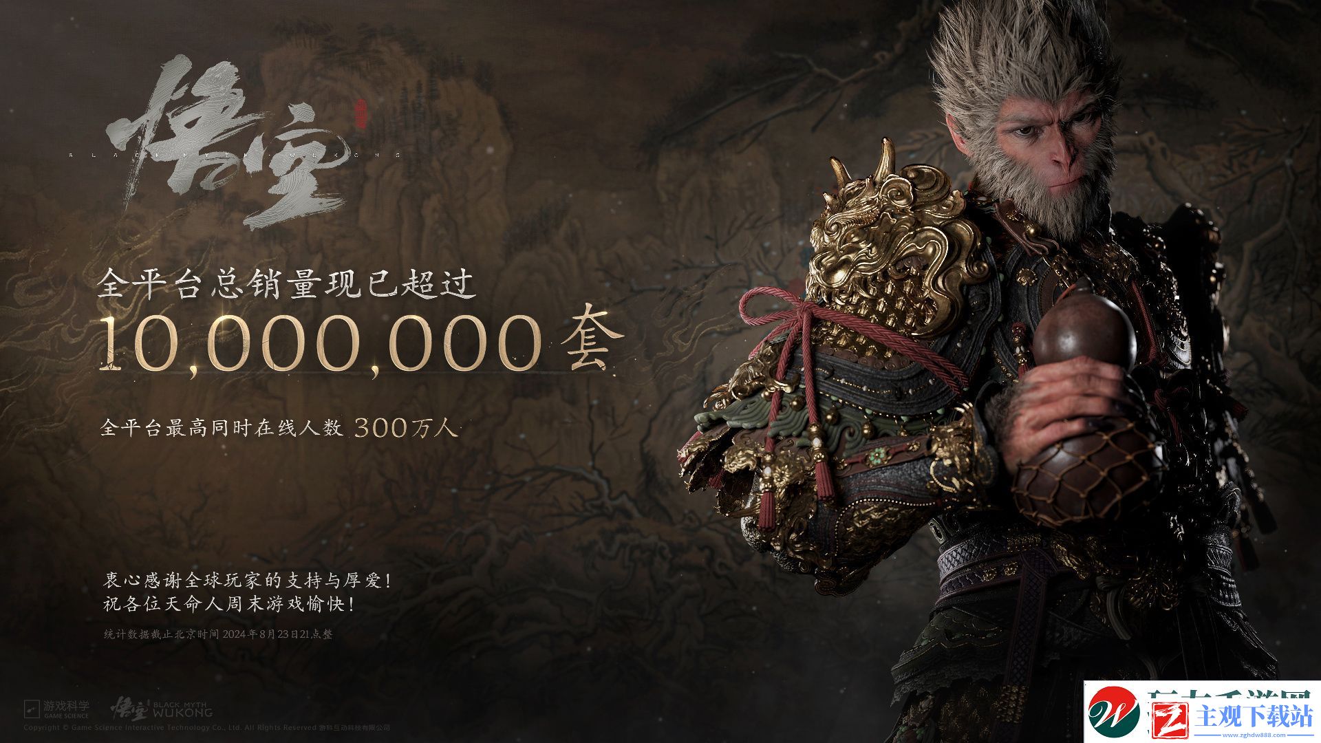 统计数据显示黑神话：悟空Steam平台销量已达1690万份-收入超8亿美元